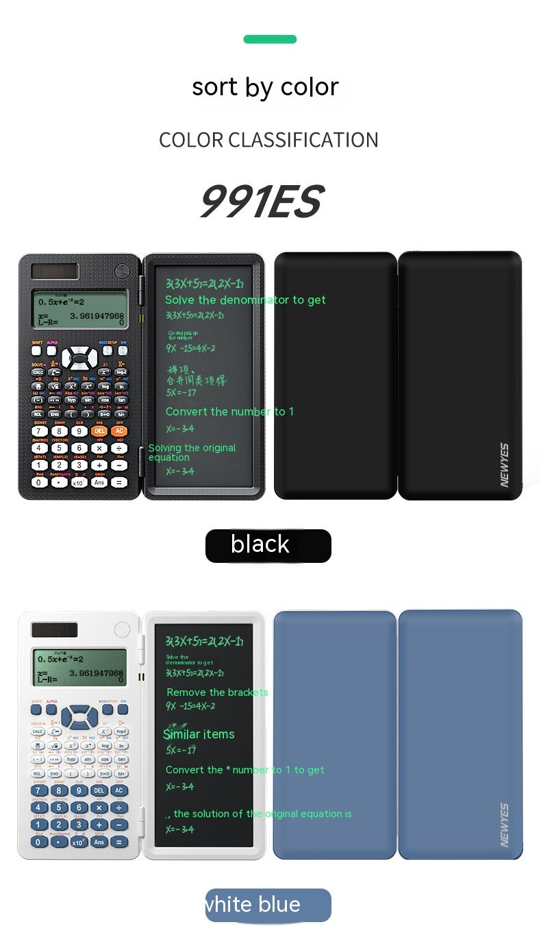 2 In 1 Foldable Scientific Calculators Handwriting Tablet Learning Function Calculator Foldable Desk Scientific Calculators